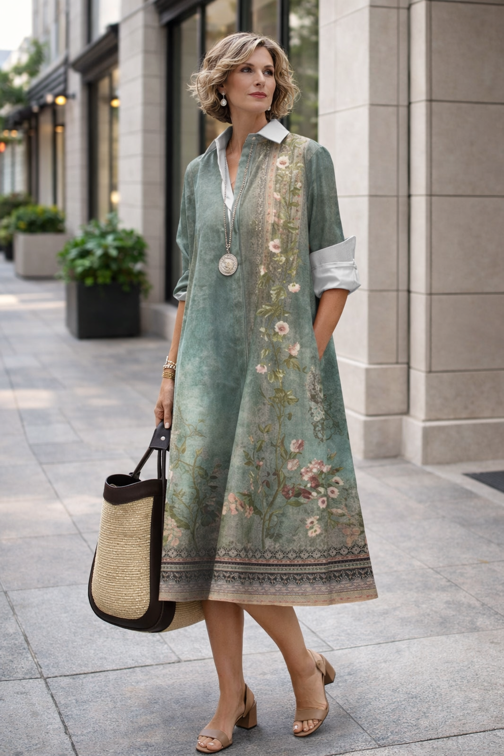 Vibrant Summer Shirt Dress by Elizabeth Ainsley