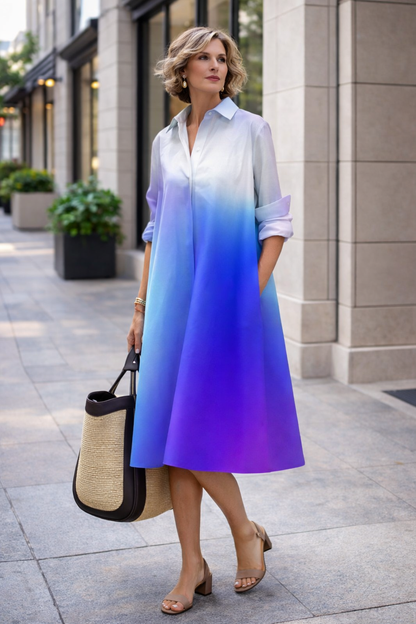 Vibrant Summer Shirt Dress by Elizabeth Ainsley