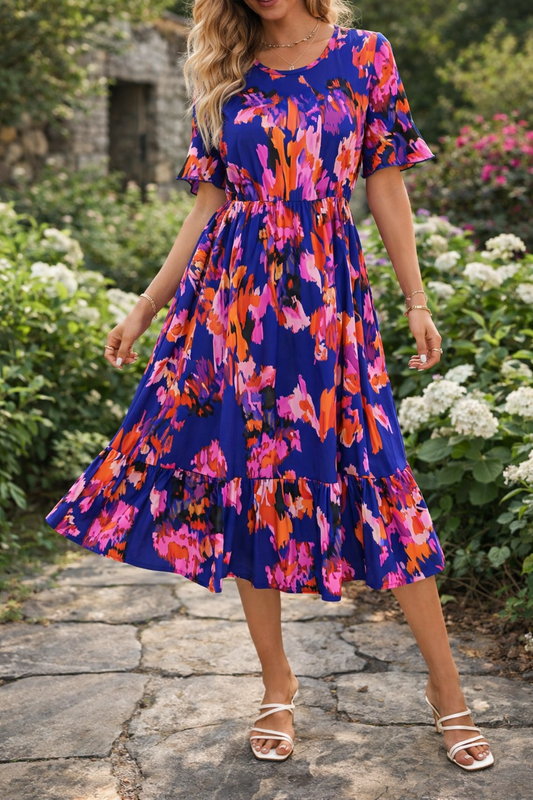 Floral Midi Elizabeth Ainsley Summer Dress
