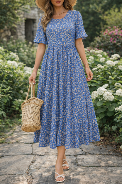 Floral Midi Elizabeth Ainsley Summer Dress