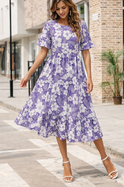 Floral Midi Elizabeth Ainsley Summer Dress
