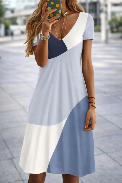 Chic V-Neck Plus Size Dress by Elizabeth Ainsley