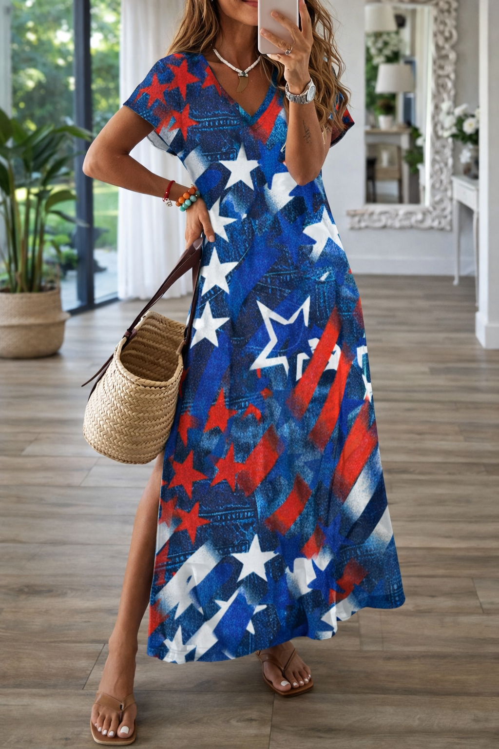 Elegant 3D Print Midi Dress by Elizabeth Ainsley