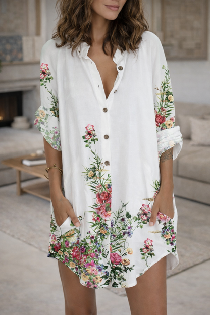 Trendy Print Shirt Dress by Elizabeth Ainsley