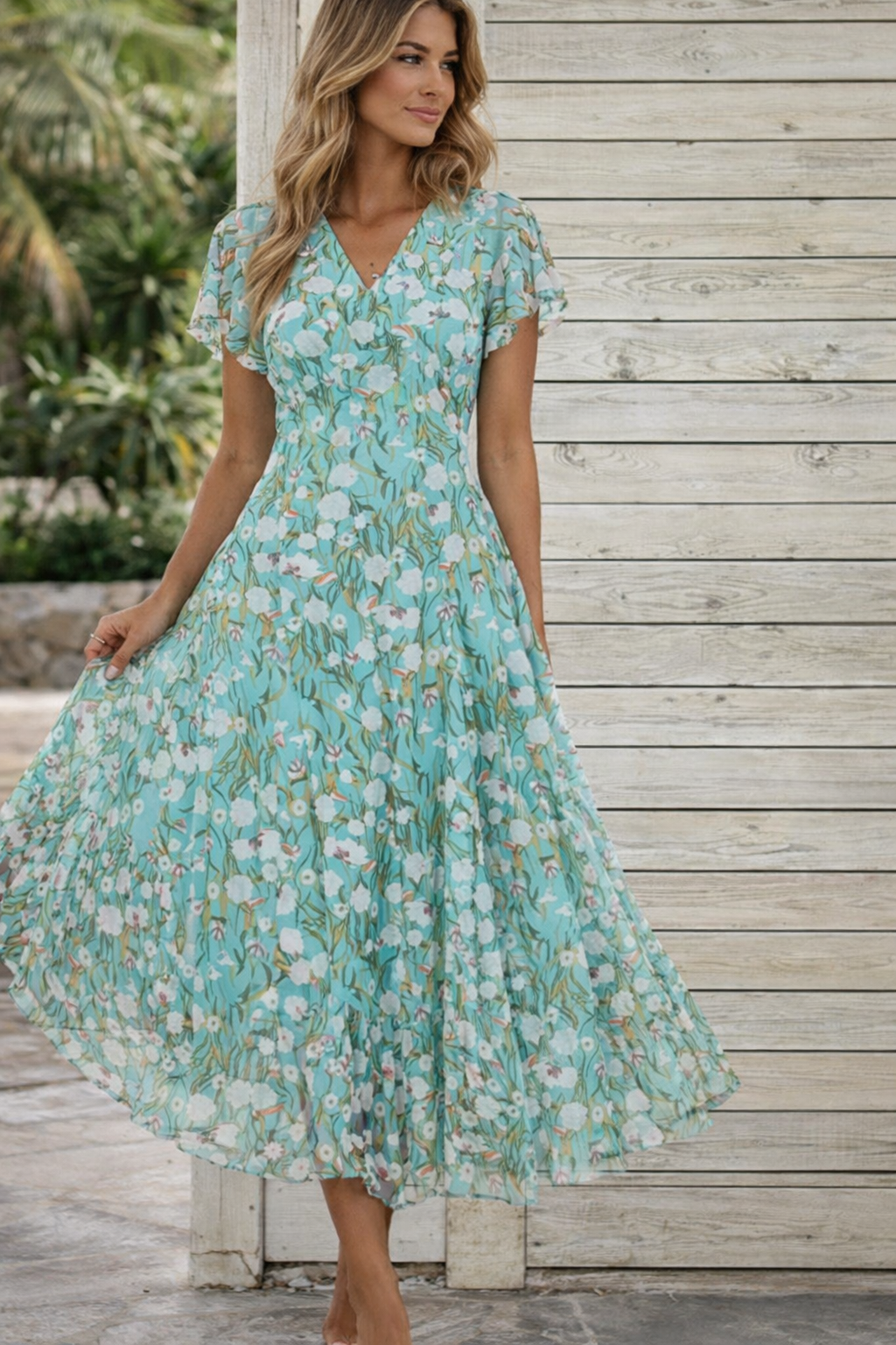 Floral Swing Pocket Dress by Elizabeth Ainsley