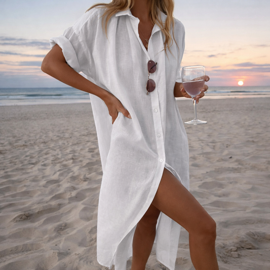 Lightweight Elizabeth Ainsley Cotton Cardigan Dress