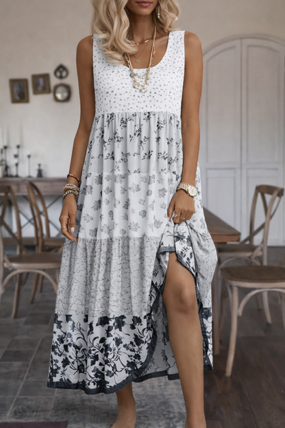 Boho Print Sleeveless Dress by Elizabeth Ainsley