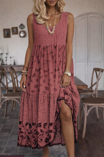 Boho Print Sleeveless Dress by Elizabeth Ainsley
