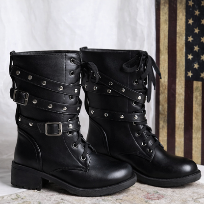 Maiara | IronLace Orthopedic Combat Ankle Boots