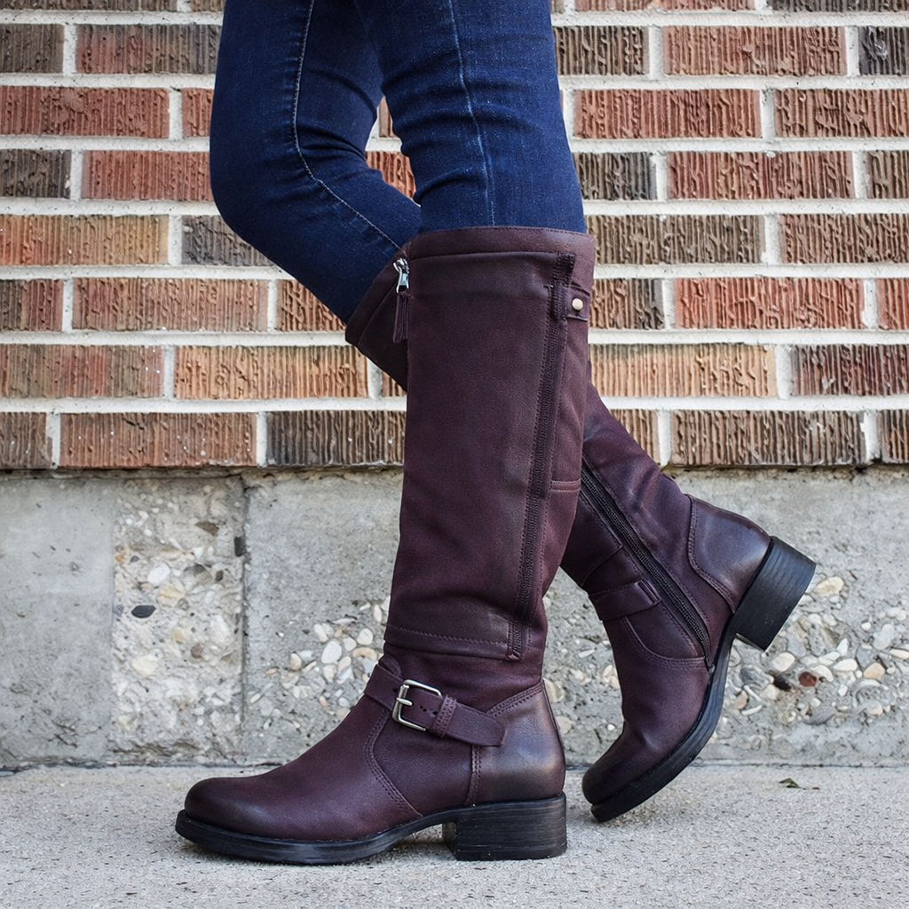 Elizabeth Ainsley High Leg Boot - Round Toe Low Heel