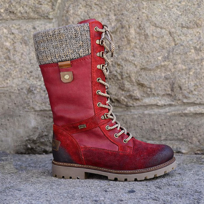 Elizabeth Ainsley Wool Boots - Low Heel, Side Zip Comfort