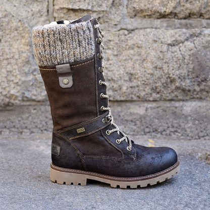Elizabeth Ainsley Wool Boots - Low Heel, Side Zip Comfort