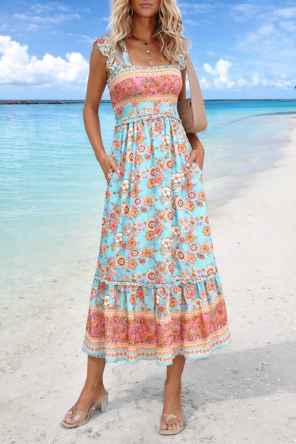 Boho Summer Maxi Dress Elizabeth Ainsley