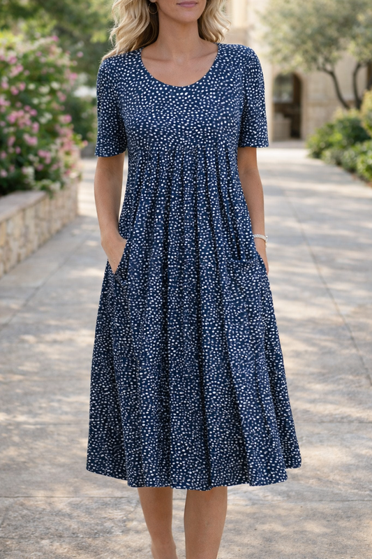 Polka Dot A-Line Dress by Elizabeth Ainsley
