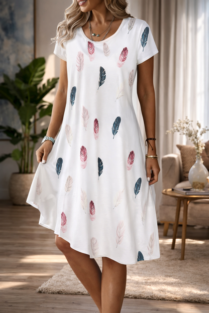 Floral Print Elizabeth Ainsley Summer A-Line Dress