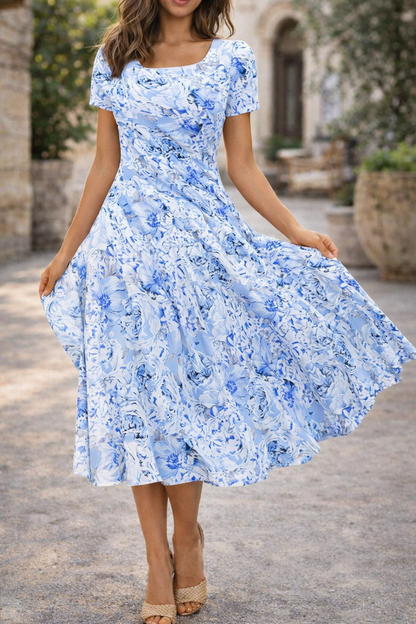 Floral Print Elizabeth Ainsley Summer Everyday Dress