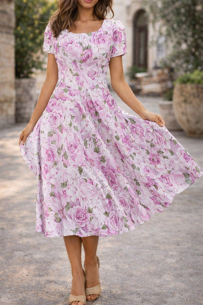 Floral Print Elizabeth Ainsley Summer Everyday Dress