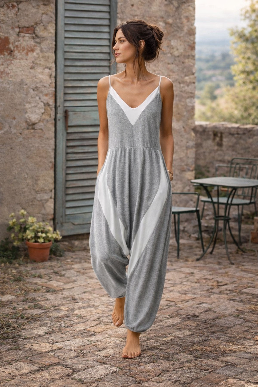 Chic Loose Stitching Jumpsuit by Elizabeth Ainsley