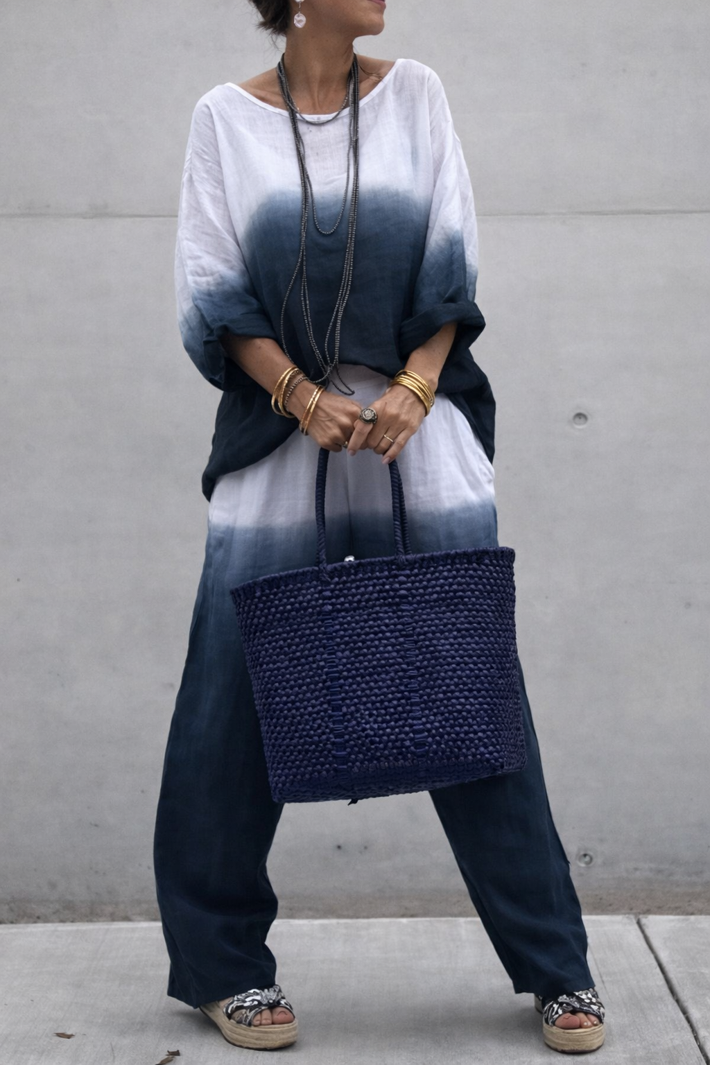Gradient Linen Two-Piece Set by Elizabeth Ainsley