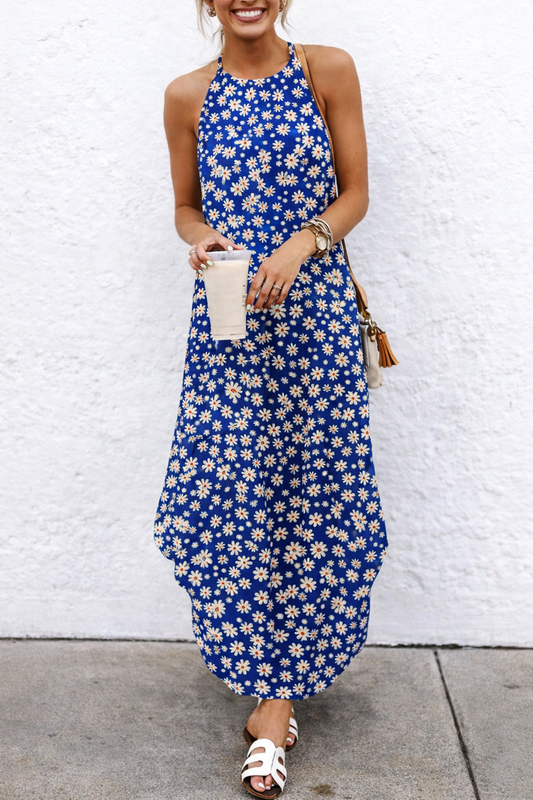 Bohemian Floral Print Maxi Dress Elizabeth Ainsley