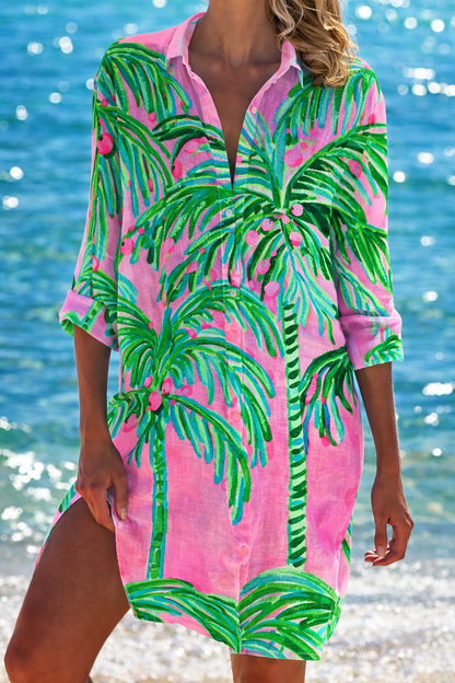 Vibrant Crepe Beach Cover-Up by Elizabeth Ainsley