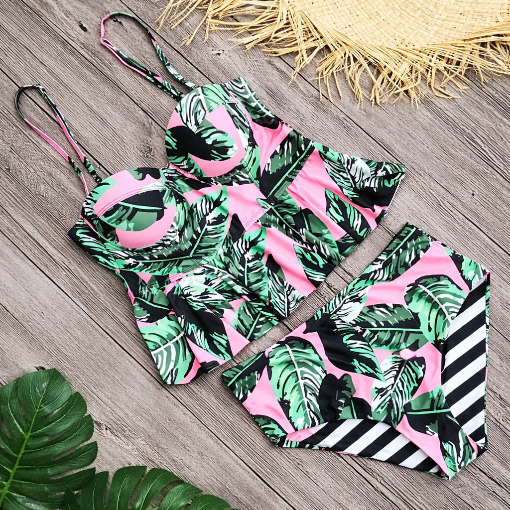 Floral High Waisted Bikini Elizabeth Ainsley Swimwear