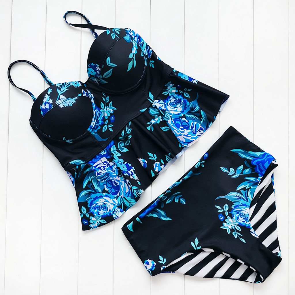 Floral High Waisted Bikini Elizabeth Ainsley Swimwear