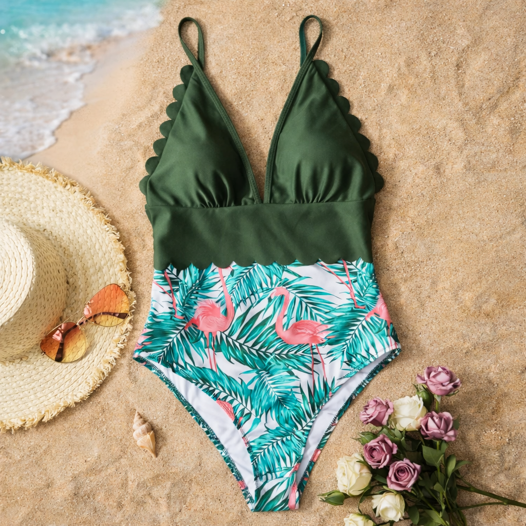 Tropical Plus Size One Piece by Elizabeth Ainsley