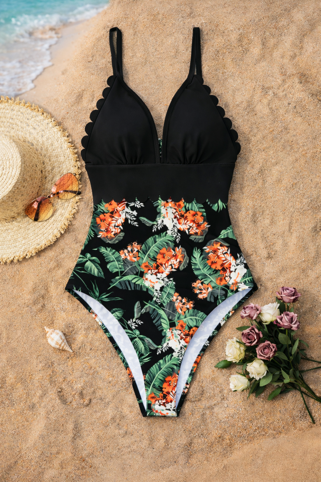 Tropical Plus Size One Piece by Elizabeth Ainsley