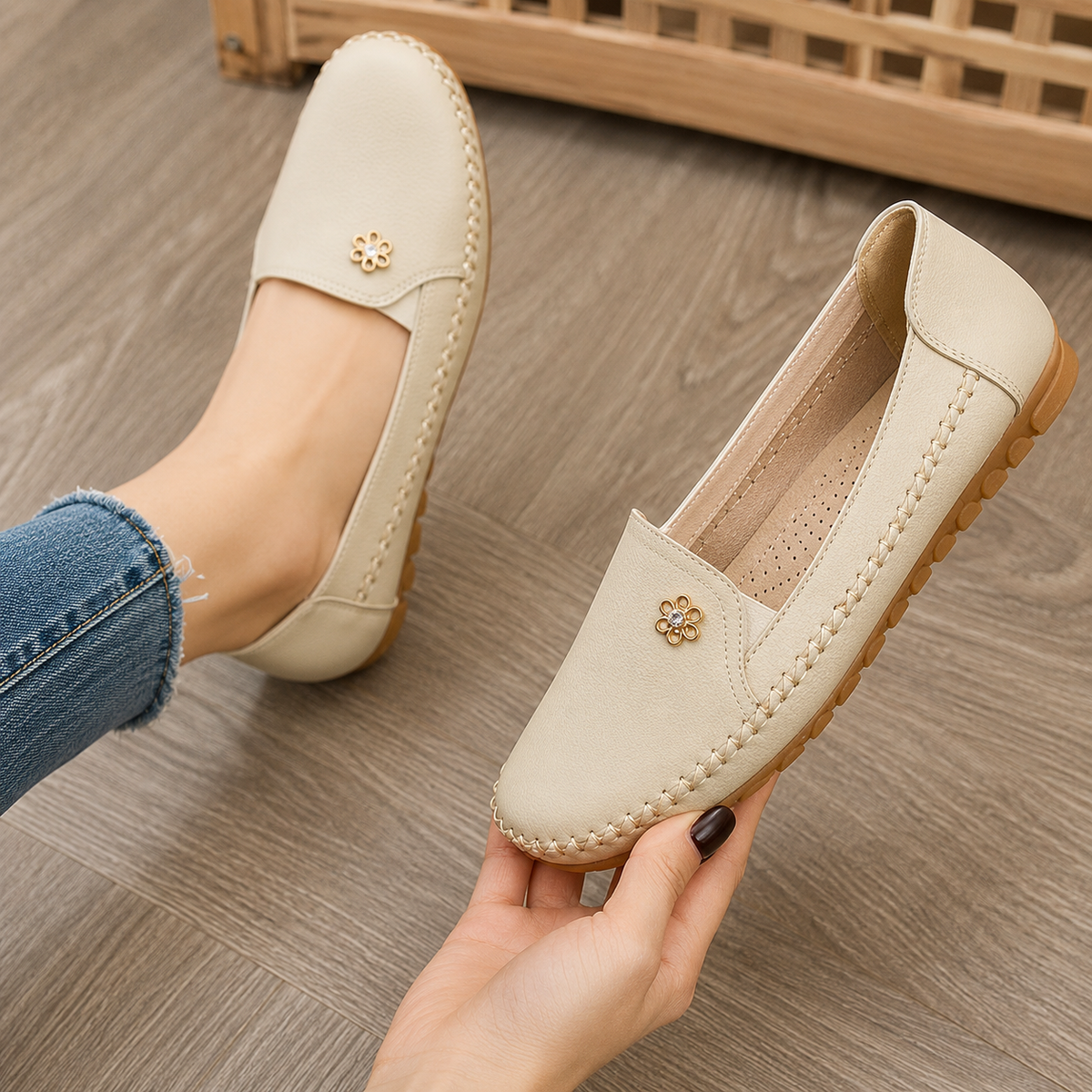 Elizabeth Ainsley Plus Size Loafers - Soft Flat Design