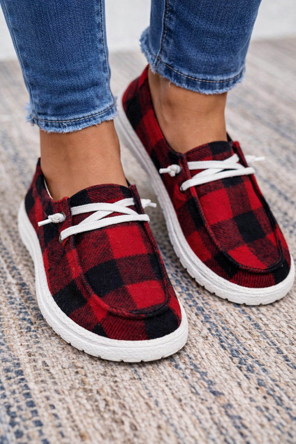 Plaid Canvas Elizabeth Ainsley Everyday Comfort Sneakers