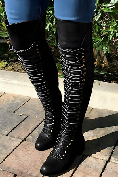 Kaitlyn | Women’s Orthopedic Over-the-Knee Lace-Up Boots