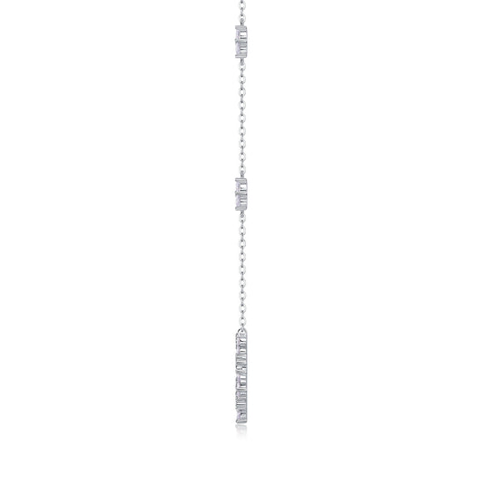 Sparkling Floral Halo Necklace