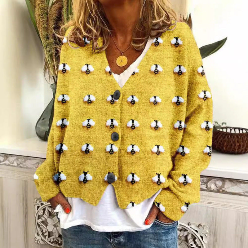 Vibrant Abstract Elizabeth Ainsley Casual Cardigan