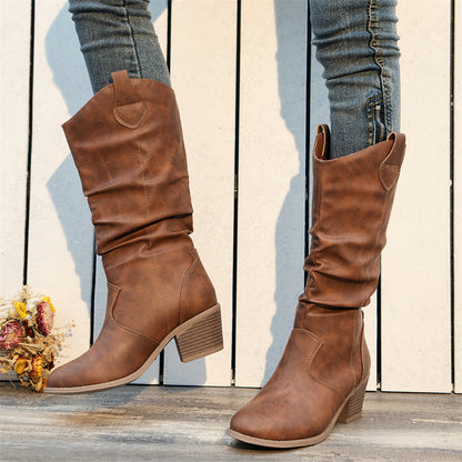 Elizabeth Ainsley Women's Boots - Round Toe High Heel Comfort