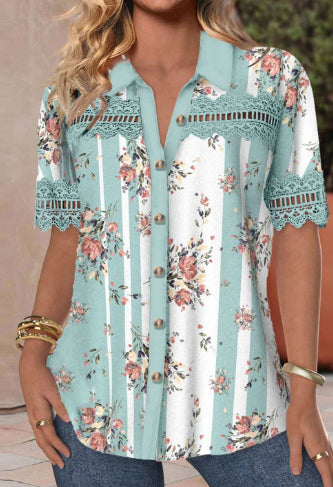 Chic Lace Digital Print Cardigan by Elizabeth Ainsley