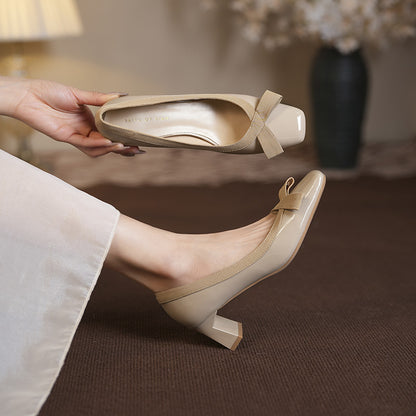 Elegant Chunky Heel Pumps Elizabeth Ainsley Heels
