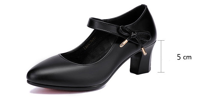 Chic Mid-Heel Buckle Pumps by Elizabeth Ainsley