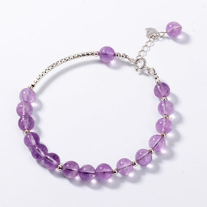 Beaded Chain Bracelet with Natural Stone Detail