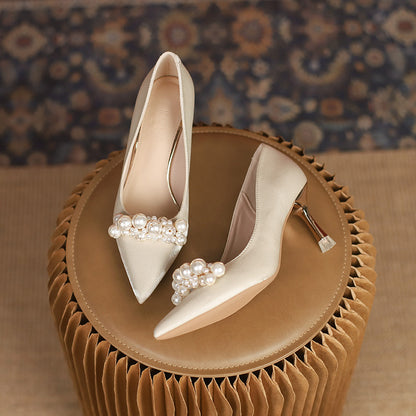 Elegant Elizabeth Ainsley Rhinestone Wedding Heels