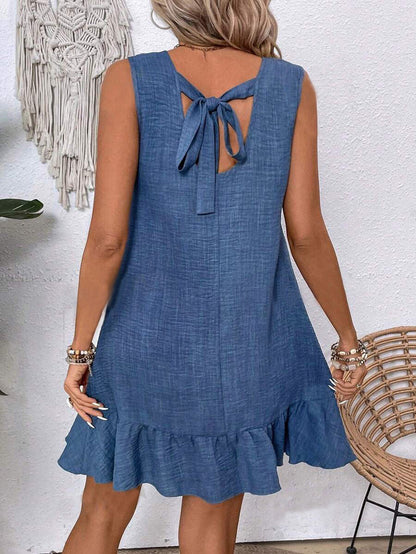 Ruffle Sleeveless Summer Dress by Elizabeth Ainsley