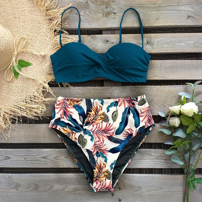 Floral High Waist Bikini by Elizabeth Ainsley