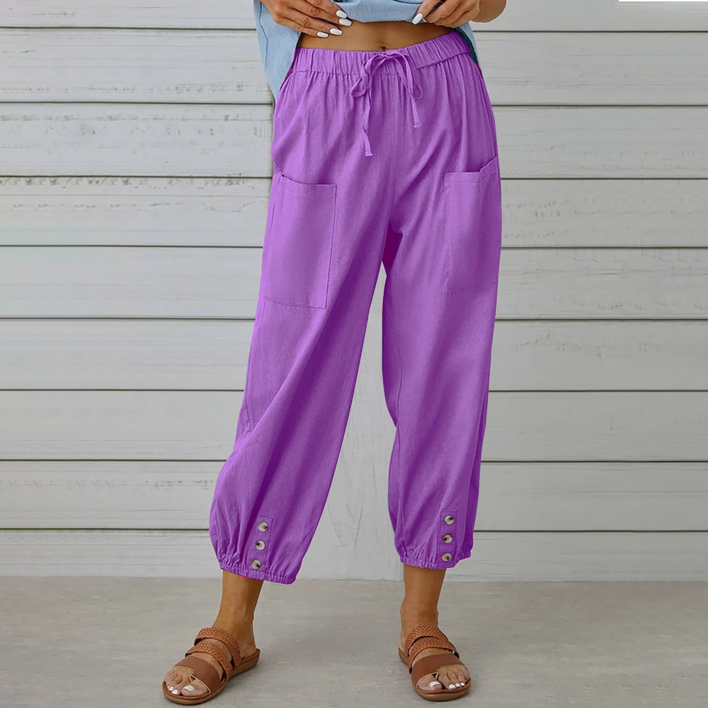 Relaxed Cotton Linen Pants Elizabeth Ainsley