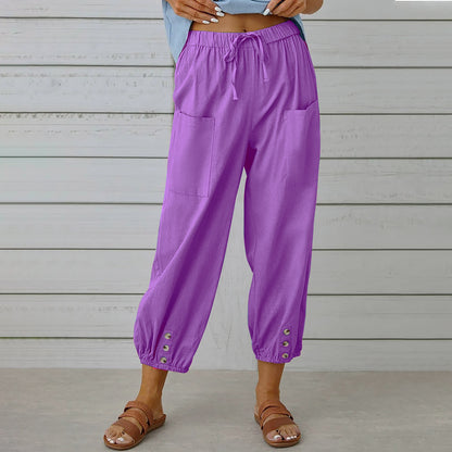Relaxed Cotton Linen Pants Elizabeth Ainsley