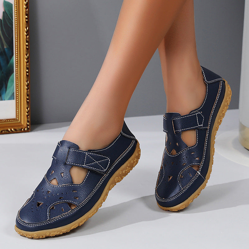 Hollowed Comfort Flat Sandals by Elizabeth Ainsley
