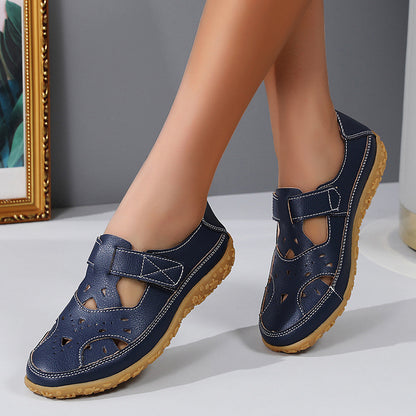 Hollowed Comfort Flat Sandals by Elizabeth Ainsley