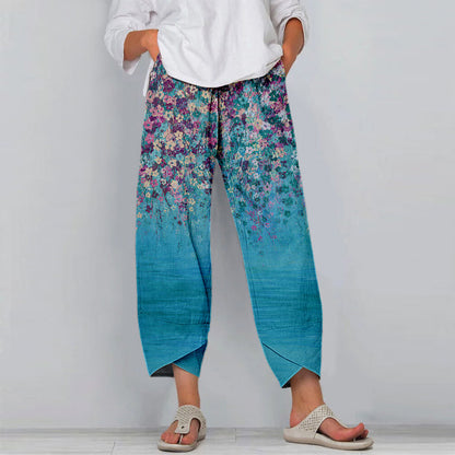 Pinterest-Inspired Floral Casual Pants by Elizabeth Ainsley