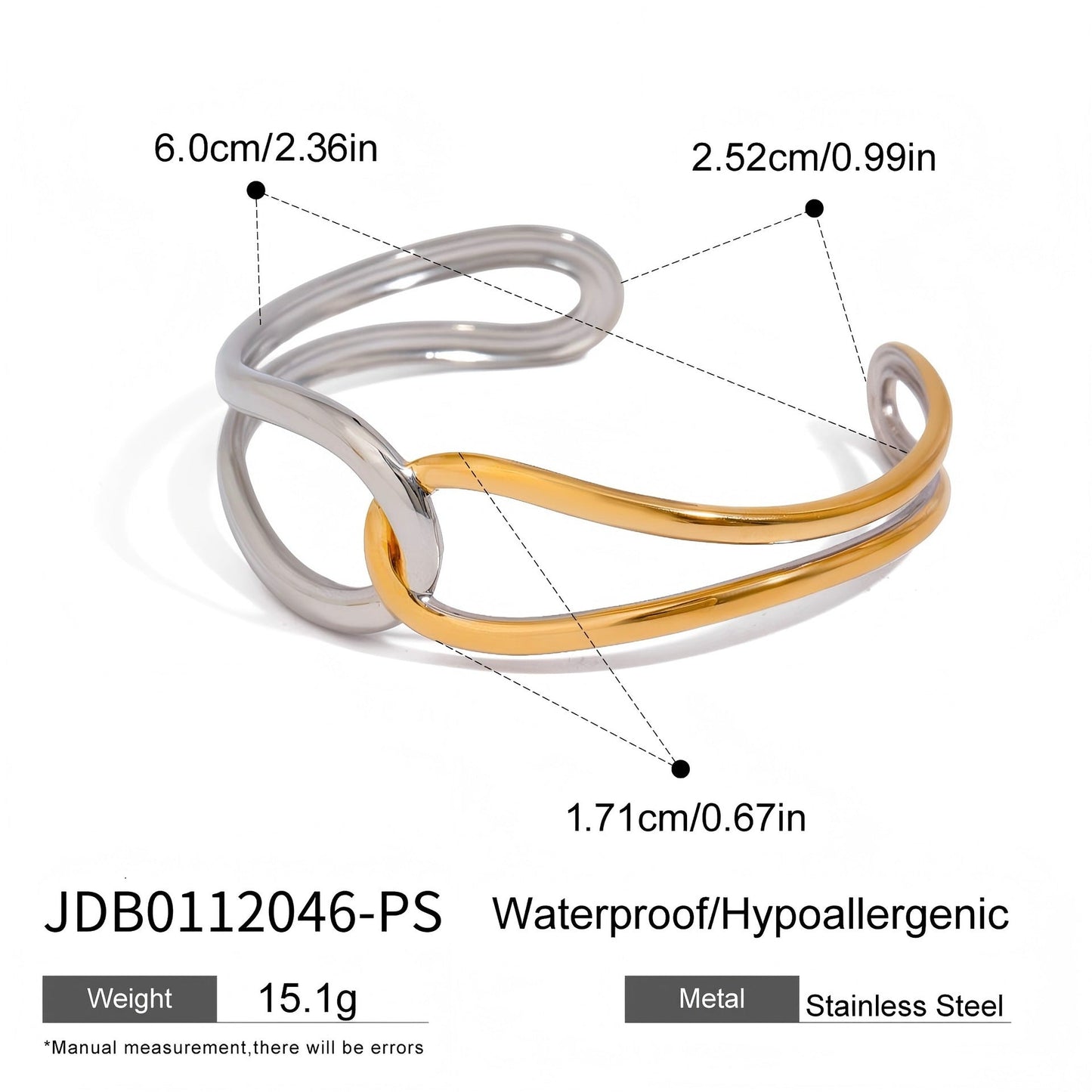 Mixed-Form Bangle and Cuff Bracelet Collection with Modern Contrast