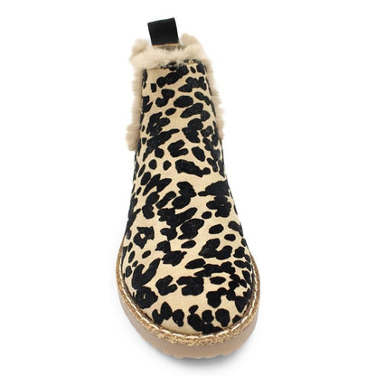 Elizabeth Ainsley Leopard Suede Boots - Warm & Supportive