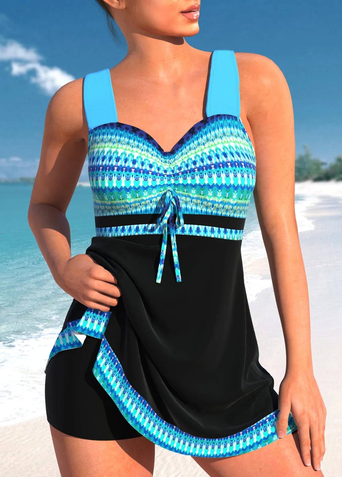 Chic Plus Size Split Skirt Bikini by Elizabeth Ainsley